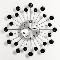 Часы настенные, серия: Ажур, "Лучики", плавный ход, d-34 см, циферблат 12 см