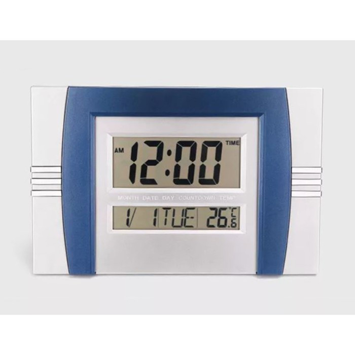 Часы электронные настенные, настольные, с будильником, 2 ААА, 29 х 18.5 х 2 см, микс - фото 2 - id-p217720799