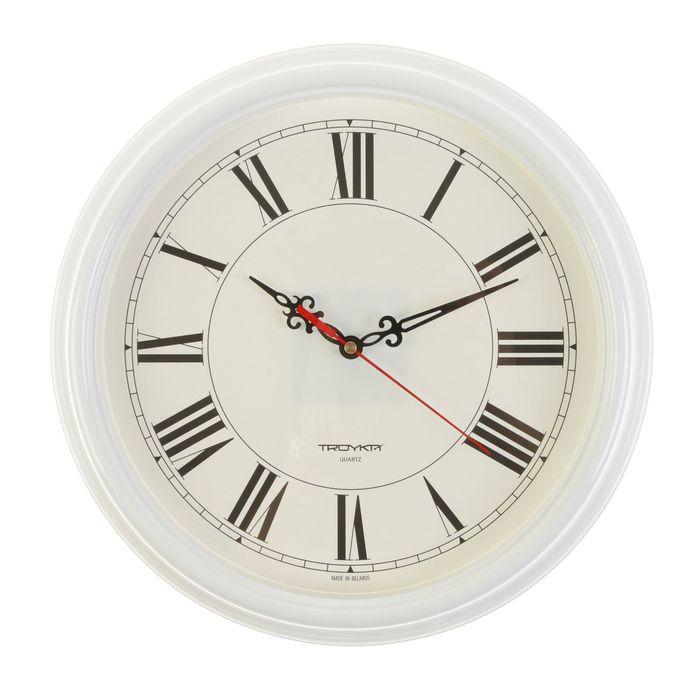 Часы настенные круглые "Классика",белый обод, d-31 см - фото 1 - id-p217720818