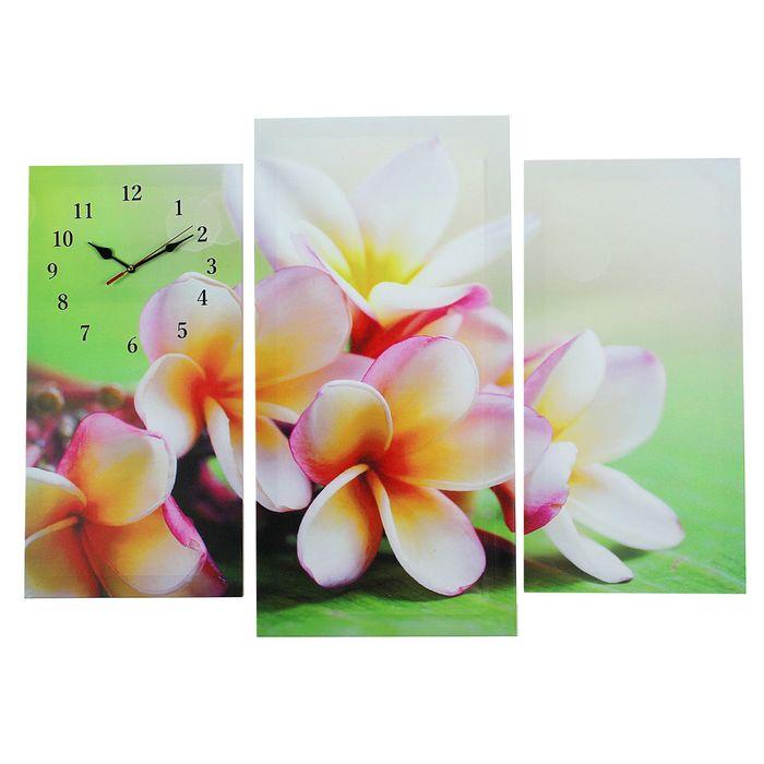 Часы настенные модульные «Сиреневые цветы», 60 × 80 см - фото 1 - id-p217720857