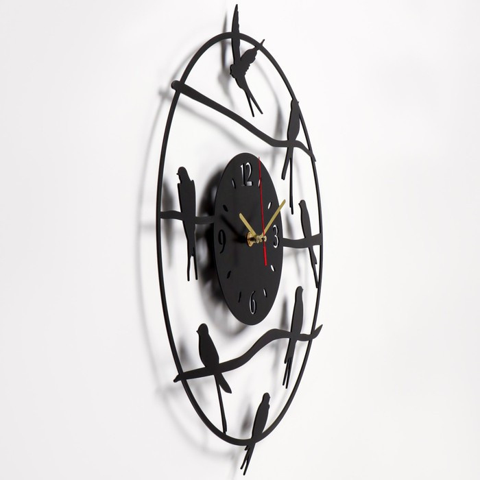 Часы настенные из металла "Птички", плавный ход, 40 х 40 см - фото 2 - id-p217720886