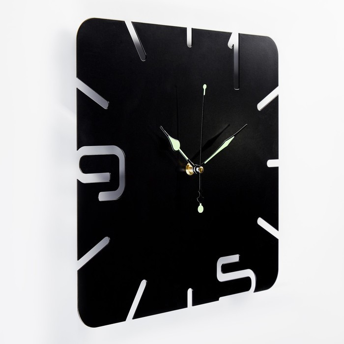 Часы настенные из металла "Минимализм", плавный ход, 37 х 37 см, светящиеся - фото 3 - id-p217720891