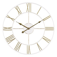 Часы настенные, серия: Классика, d-47.5 см, корпус белый с золотом