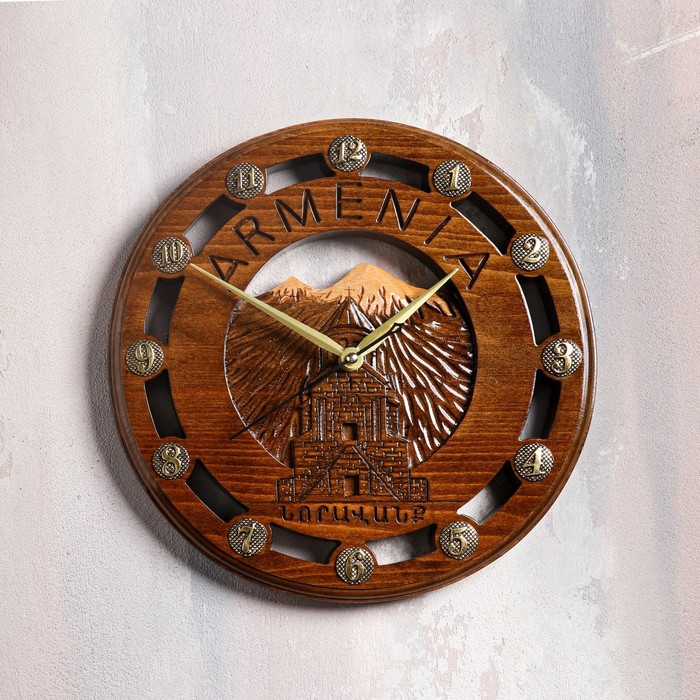 Часы ручной работы "Армения", 30 см, массив - фото 1 - id-p217721095