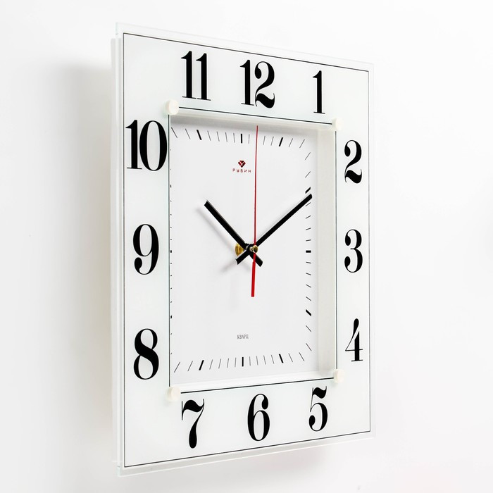 Часы-картина настенные, серия: Классика, "Рубин", плавный ход, 31 х 31 см, белые - фото 2 - id-p217721130