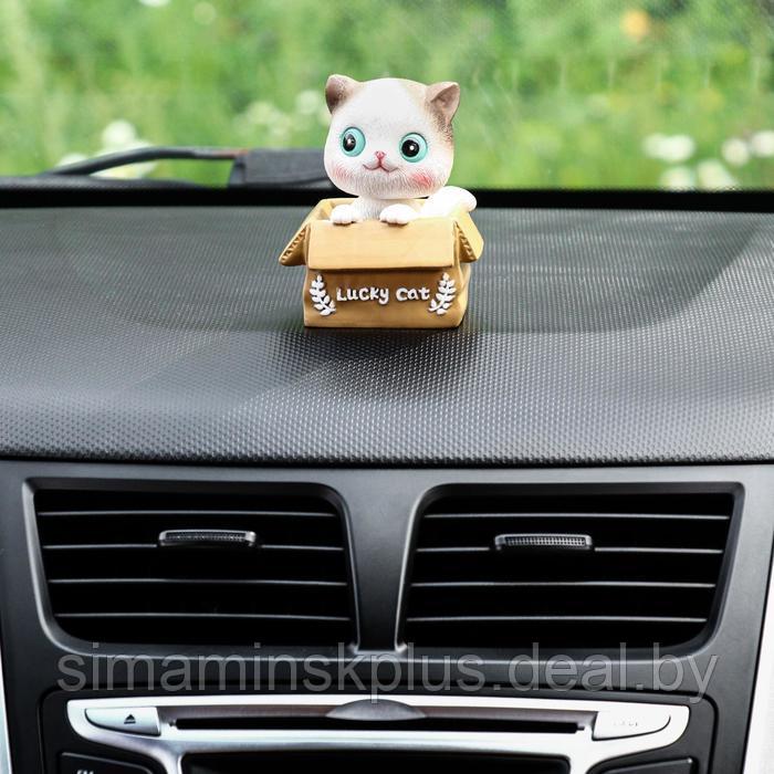 Счастливый кот на панель авто, качающий головой, СП23 - фото 3 - id-p217726605
