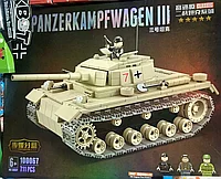 Конструктор танк PANZERKAMPFWAGEN III, 100067, 711 ДЕТ., АНАЛОГ LEGO (ЛЕГО)