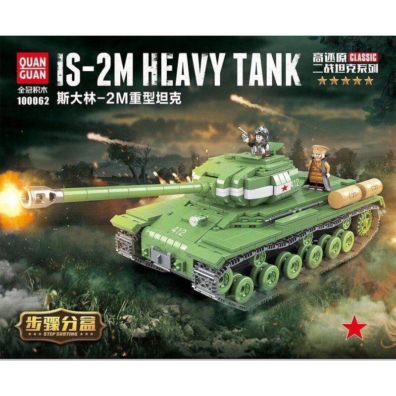 Конструктор Танк Танк ИС-2, 1068 дет, 100062 Quanguan - фото 6 - id-p217728241