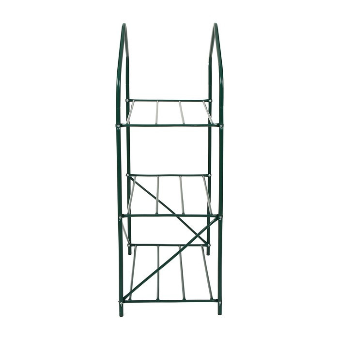 Стеллаж для рассады, 3 полки, 110 × 65 × 40 см, металлический каркас d = 16 мм, без чехла - фото 5 - id-p217729647