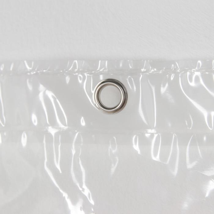Штора для ванной комнаты SAVANNA «Лёд», с люверсами, 180×180 см, PEVA, прозрачная - фото 2 - id-p217729734
