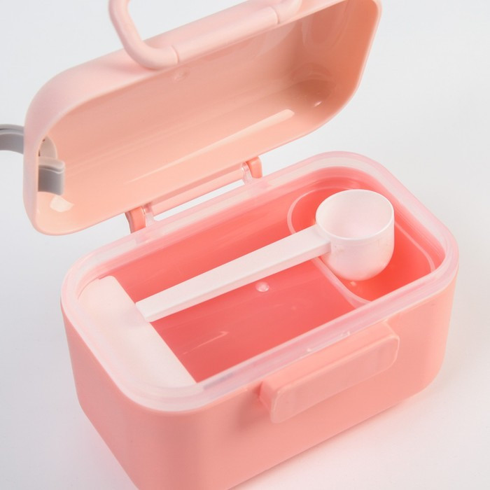 Контейнер для хранения детского питания, 400 мл., 12х8,5х7см, цвет розовый - фото 4 - id-p217730354