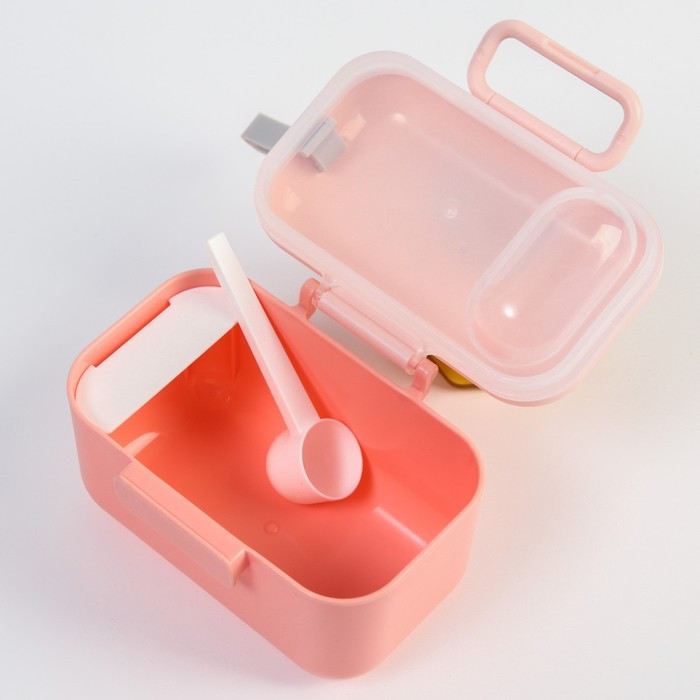 Контейнер для хранения детского питания, 400 мл., 12х8,5х7см, цвет розовый - фото 5 - id-p217730354