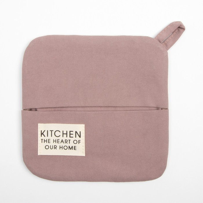 Кухонный набор Этель Kitchen, цвет сиреневый, варежка-прихватка 18х29 см, прихватка 19х19 см - фото 4 - id-p217730809