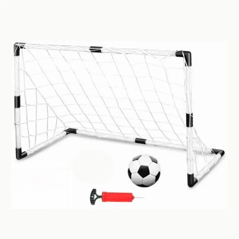 Детские футбольные ворота + мяч + насос, переносные набор для детей 109х54х68 см