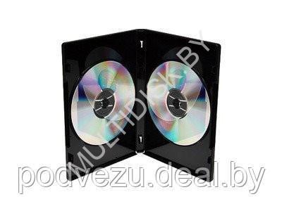 Футляр Slim для 2-х DVD-дисков пластиковый черный (1 шт) - фото 1 - id-p217734166
