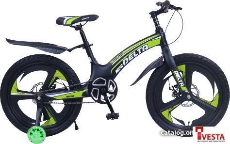 Велосипед Delta Prestige Maxx D 20 2022 (черный/зеленый, литые диски) - фото 1 - id-p217736235