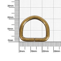 Полукольцо 20х15мм (3,5мм) антик роллинг D