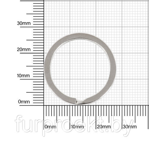 Кольцо для ключей В 38 d=28мм (BSQ d внутр=23мм/наружн=28мм) никель роллинг