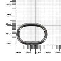 Кольцо овальное 25х15мм (3,5мм) блек никель роллинг D