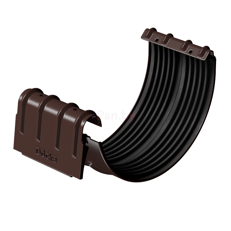 Соединитель водосточного желоба Docke Stal Premium шоколад, RAL 8019 - фото 1 - id-p217738577