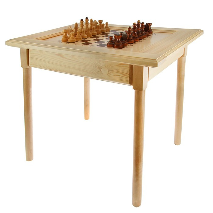Шахматный стол (80х60х72 см, игровое поле 36х36 см), без фигур - фото 1 - id-p217740912