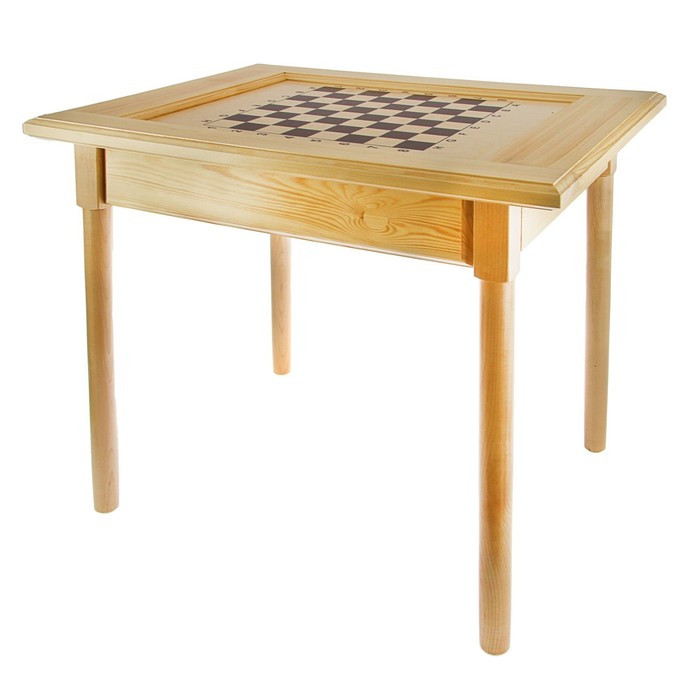 Шахматный стол (80х60х72 см, игровое поле 36х36 см), без фигур - фото 2 - id-p217740912
