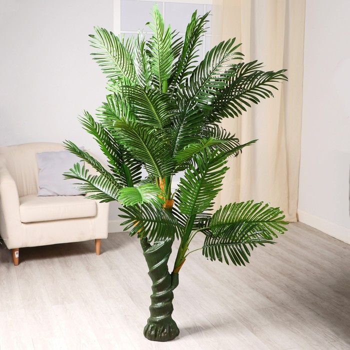 Дерево искусственное "Кокосовая пальма" 160 см d ствола-11 см d основания-17 см - фото 1 - id-p217740929