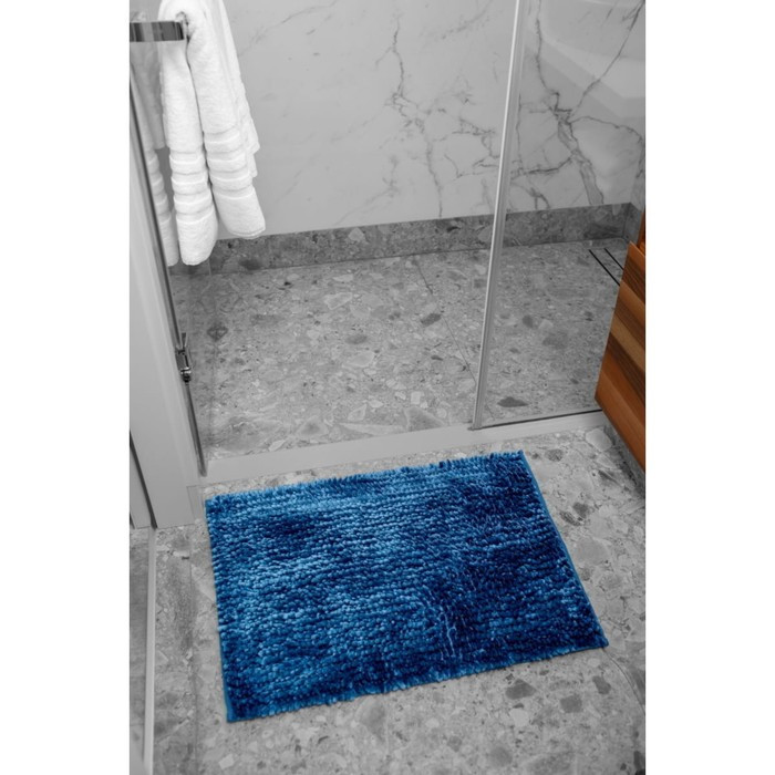 Коврик Senfoni, размер 50х70 см, цвет синий - фото 2 - id-p217740932