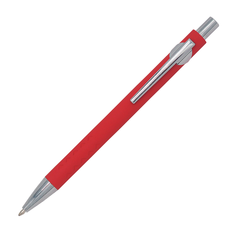 Ручка шариковая Prestige, софт тач, металл, красный/серебро - фото 2 - id-p217741556