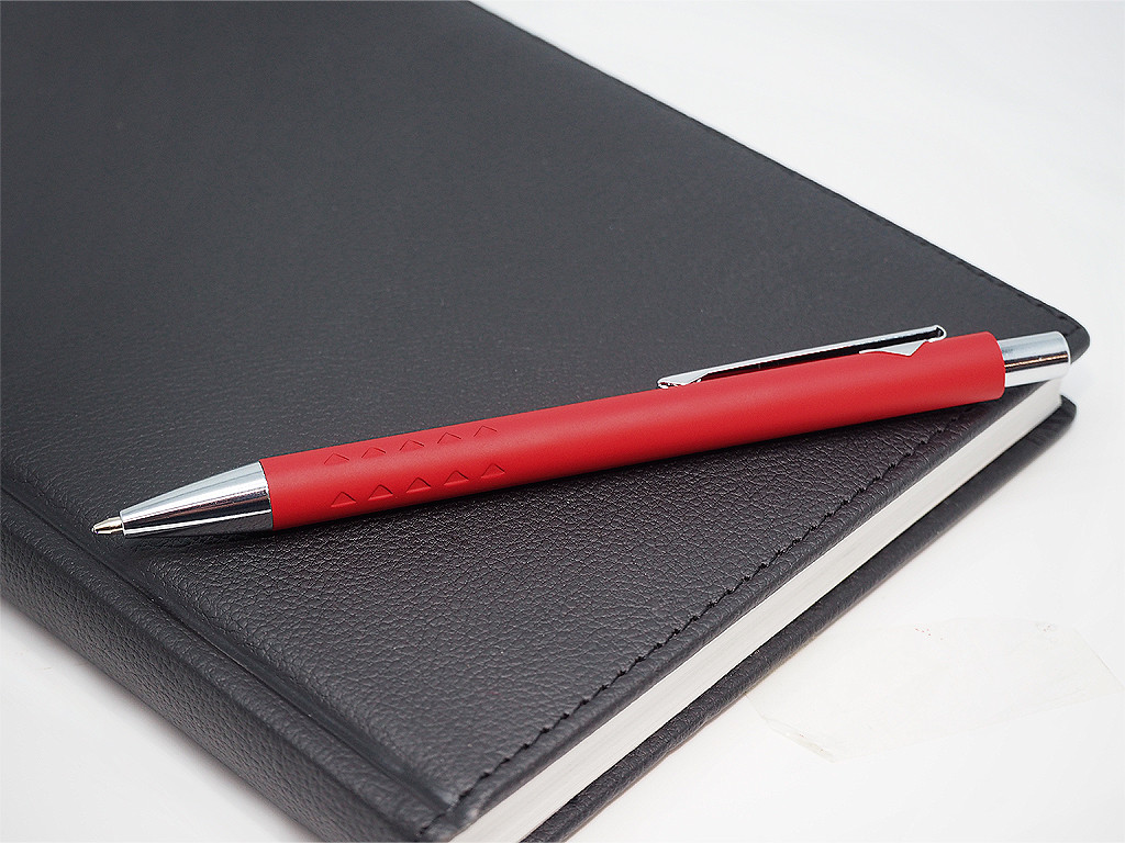 Ручка шариковая Prestige, софт тач, металл, красный/серебро - фото 4 - id-p217741556