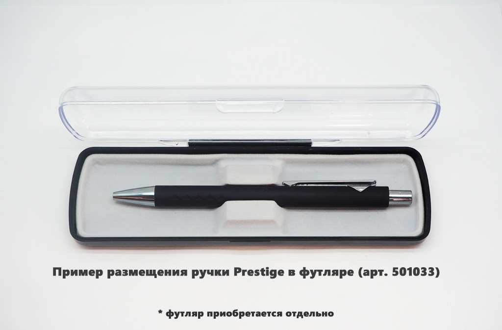 Ручка шариковая Prestige, софт тач, металл, красный/серебро - фото 5 - id-p217741556