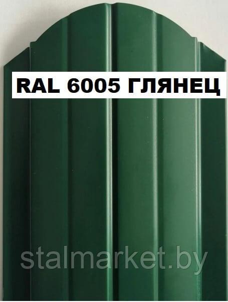 Металлический штакетник 6005 RAL глянец 110 мм односторонний