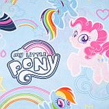 Постельное бельё 1,5 сп Neon Series "Rainbow vibes" My Little Pony 143*215 см, 150*214 см, 50*70 см -1 шт,, фото 4