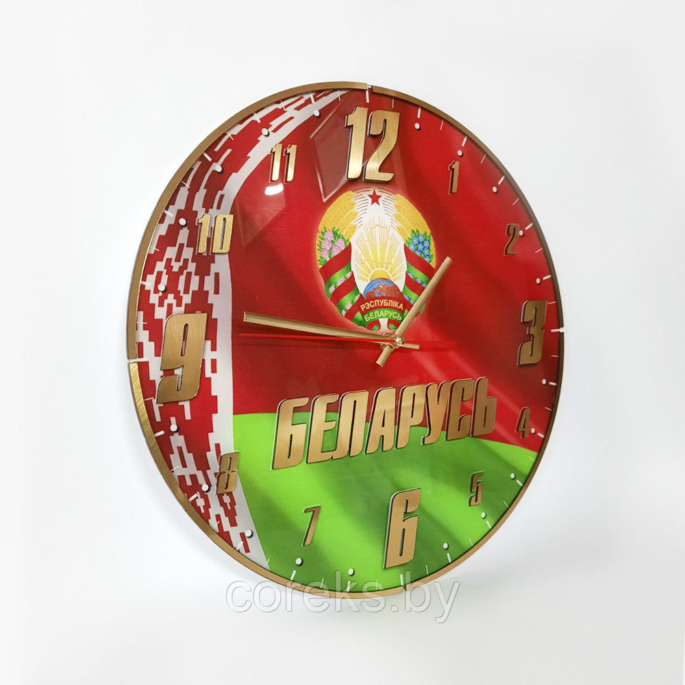 Часы из оргстекла "Беларусь" №5 (диаметр 35 см) - фото 2 - id-p217743177