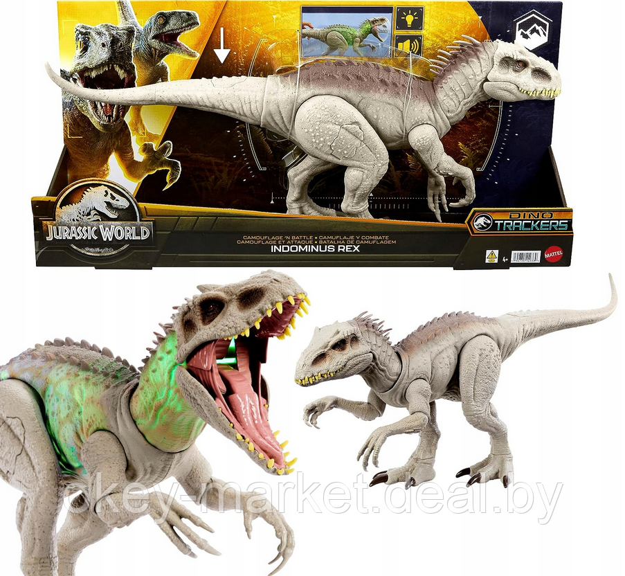 Динозавр Jurassic world Indominus Rex Индоминус Рекс (звук, свет) HNT64 - фото 8 - id-p217743163