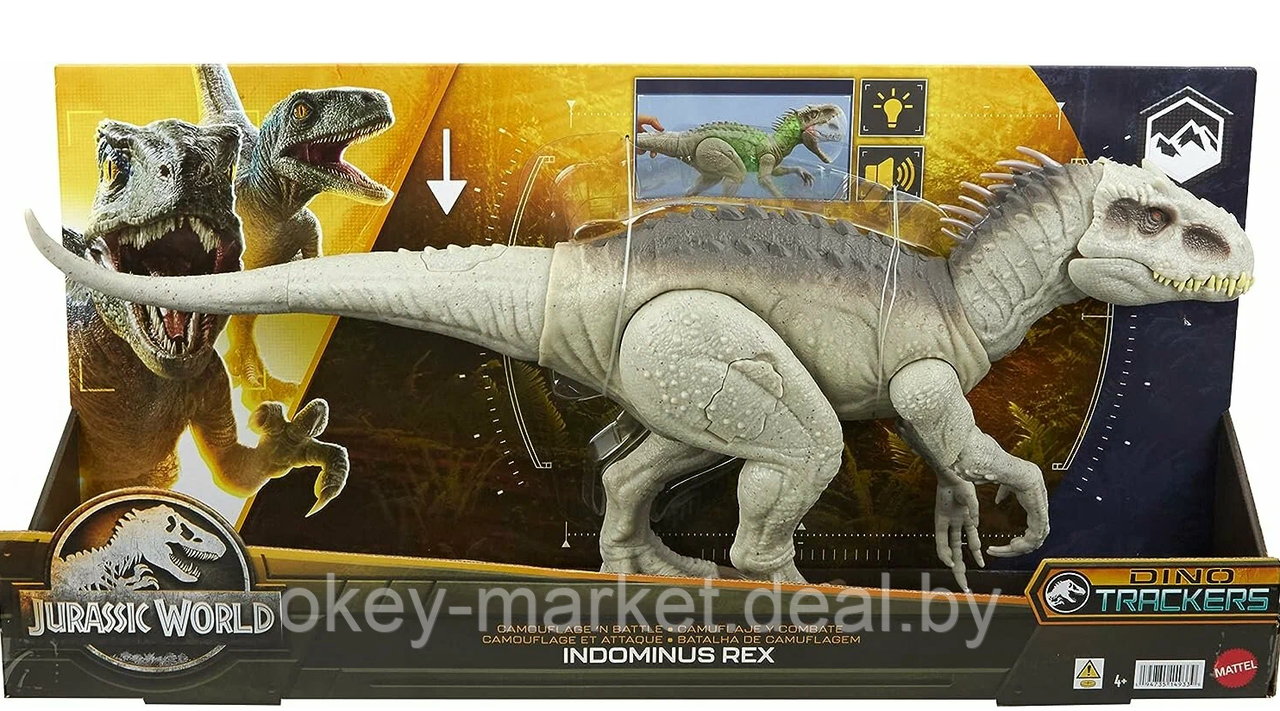 Динозавр Jurassic world Indominus Rex Индоминус Рекс (звук, свет) HNT64 - фото 1 - id-p217743163