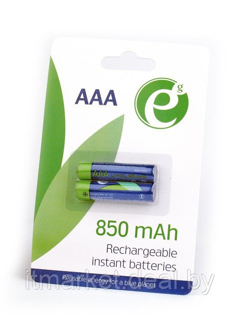 Аккумуляторные батарейки Gembird EG-BA-AAA8R-01 (AAA, 850mAh, Ni-MH, 2шт) - фото 2 - id-p217740130