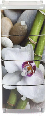 Комод пластиковый Эльфпласт Орхидея №15 / 439 - фото 2 - id-p217751261