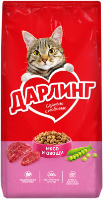 Сухой корм для кошек Дарлинг С мясом и овощами - фото 1 - id-p217747856