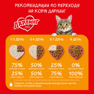Сухой корм для кошек Дарлинг С мясом и овощами - фото 9 - id-p217747856