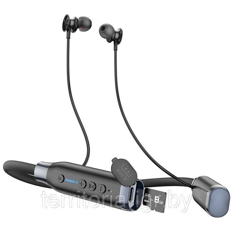 Беспроводная Bluetooth-гарнитура ES62 спортивные черный Hoco - фото 3 - id-p217762461