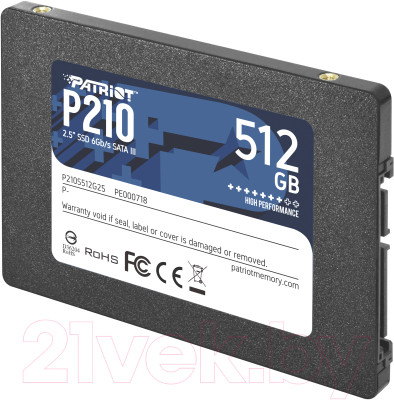 SSD диск Patriot P210 512GB (P210S512G25) - фото 3 - id-p217750249