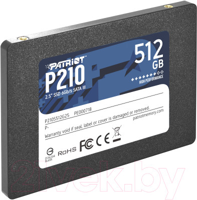 SSD диск Patriot P210 512GB (P210S512G25) - фото 4 - id-p217750249