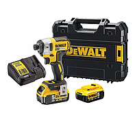 Винтоверт DeWALT DCF887P2 + DCB115 + 2x 5ah DCB184 аккумуляторный импульсный бесщеточный + кейс