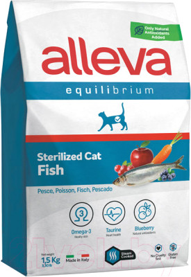 Сухой корм для кошек Alleva Эквилибриум с рыбой для кастрир. и стерилиз. / P61074 - фото 1 - id-p217760522