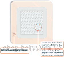 Гигроскопическая атравматическая самоклеящаяся повязка Curea P1 Border 16х16 см