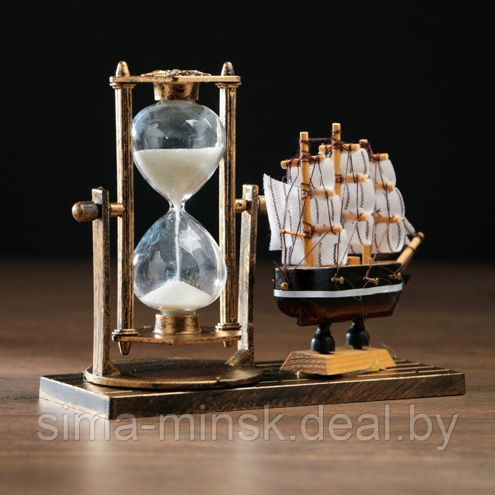 Песочные часы "Фрегат", сувенирные, 15.5 х 6.5 х 12.5 см, микс - фото 8 - id-p217772198