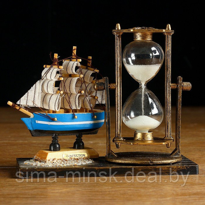 Песочные часы "Фрегат", сувенирные, 15.5 х 6.5 х 12.5 см, микс - фото 10 - id-p217772198