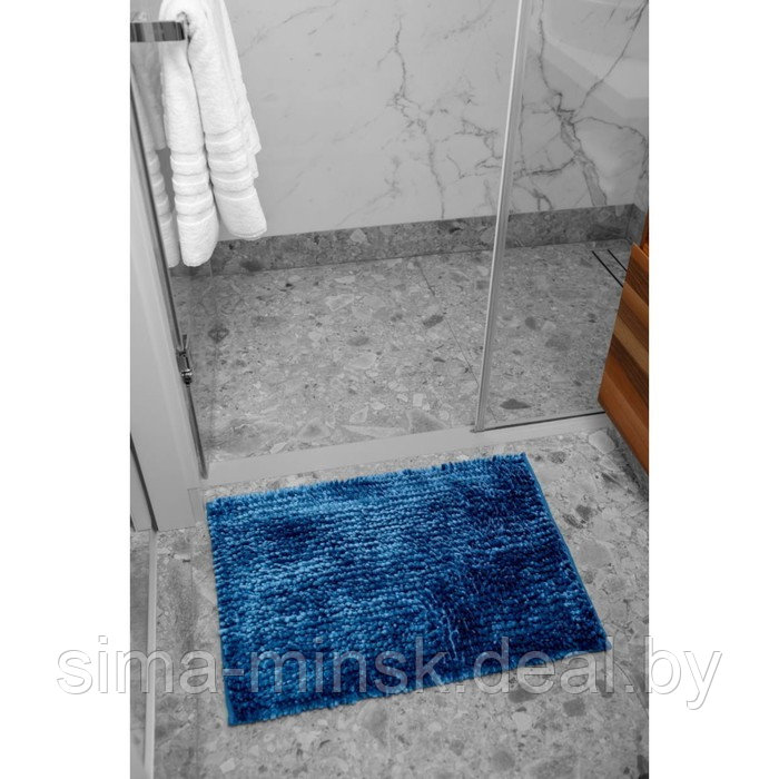 Коврик Senfoni, размер 50х70 см, цвет синий - фото 2 - id-p217772212