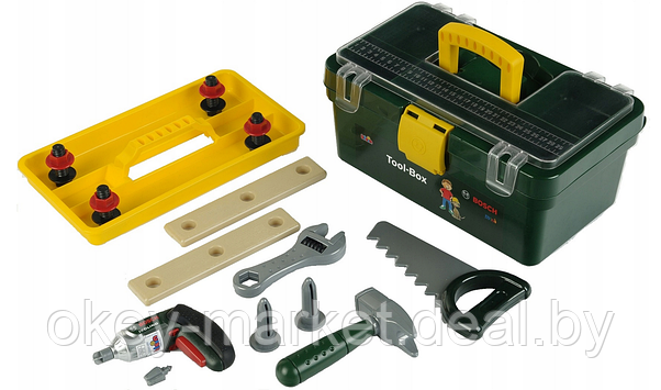 Игровой набор Klein Tool-Box Bosch - Чемодан инструментов + Электронная дрель-шуруповерт 8520, фото 2